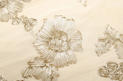 Blumen-Stickerei-Maxikleid Damen – Rückenfreies Bandage Tief-V Sommerkleid Elegant