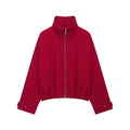 Cropped Bomberjacke Rot - JWANOFFIZIELL