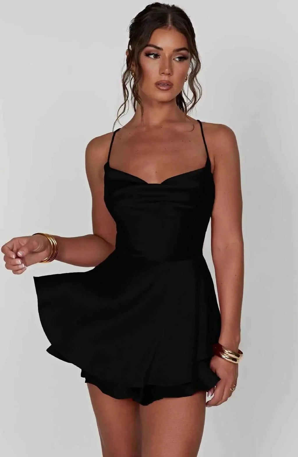 Bodycon Mini Kleid in Schwarz - JWANOFFIZIELL