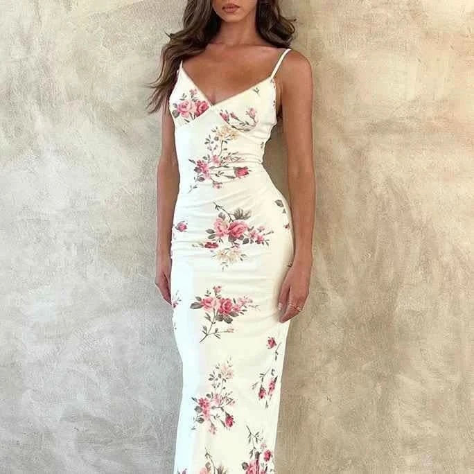 Trägerkleid Bedruckt in Rosa - JWANOFFIZIELL