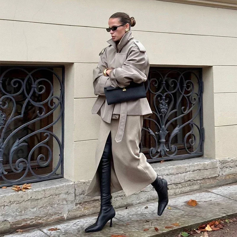 Trenchcoat Dünn V-Ausschnitt - JWANOFFIZIELL