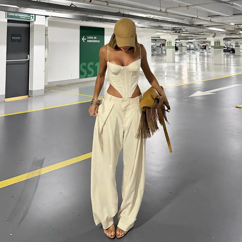 Neckholder-Top & Plissee-Hose Set - JWANOFFIZIELL