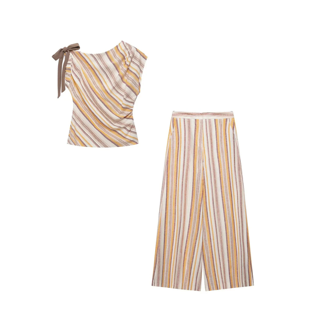 Streifen-Set Top & Wide-Leg Hose - JWANOFFIZIELL