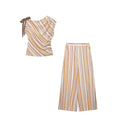 Streifen-Set Top & Wide-Leg Hose - JWANOFFIZIELL