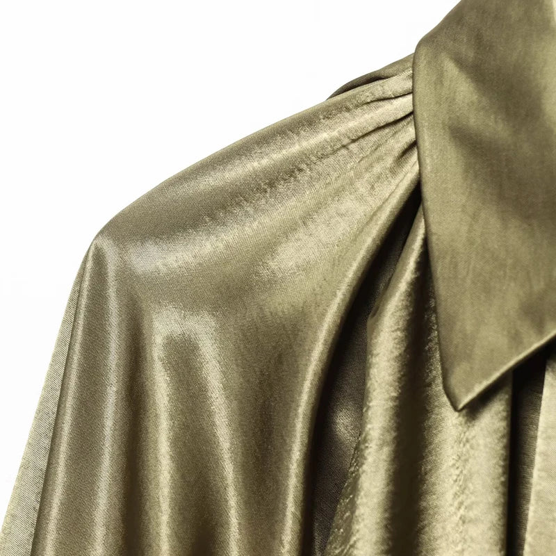 Damen Oversized Bomber Jacke mit Reißverschluss Vintage