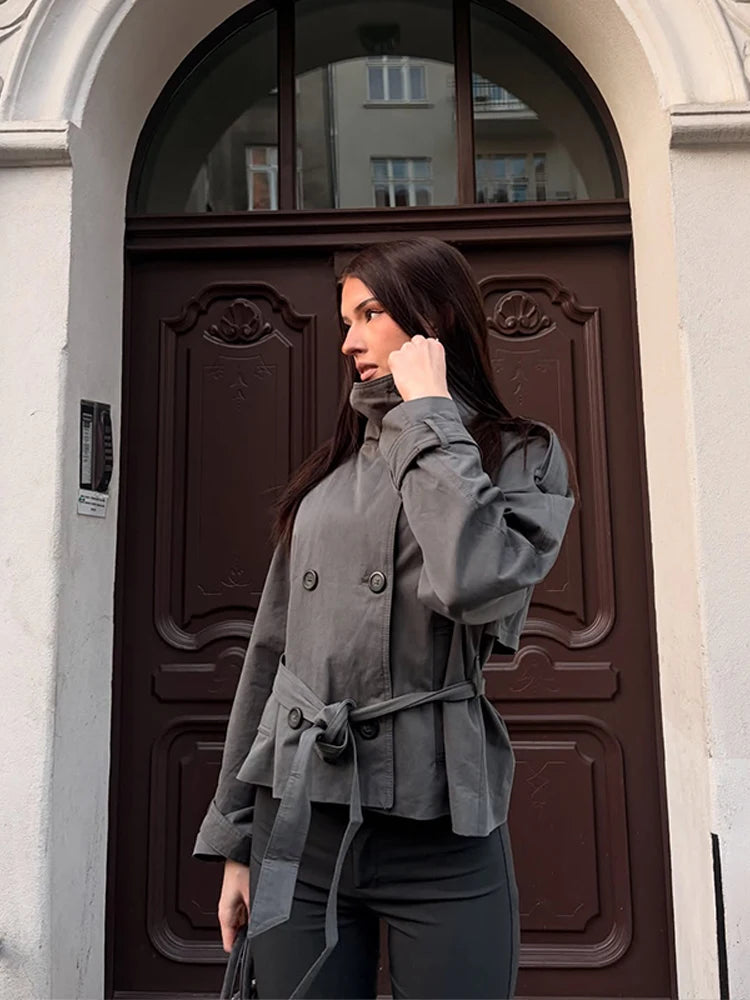 Trenchcoat Schnürung Elegant - JWANOFFIZIELL