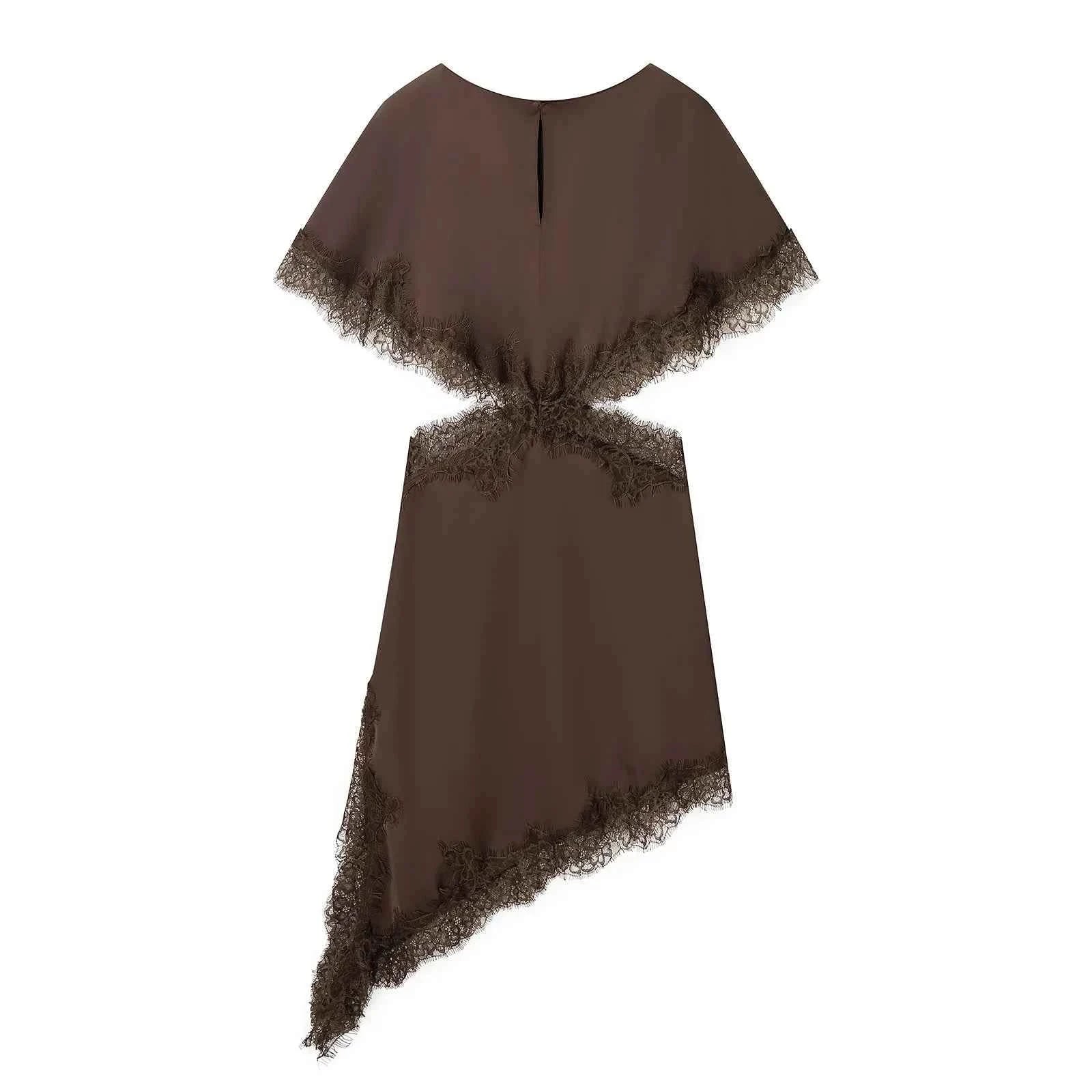 Satin-Kleid Asymmetrisch - JWANOFFIZIELL