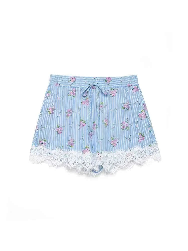 Spitzen Shorts Set