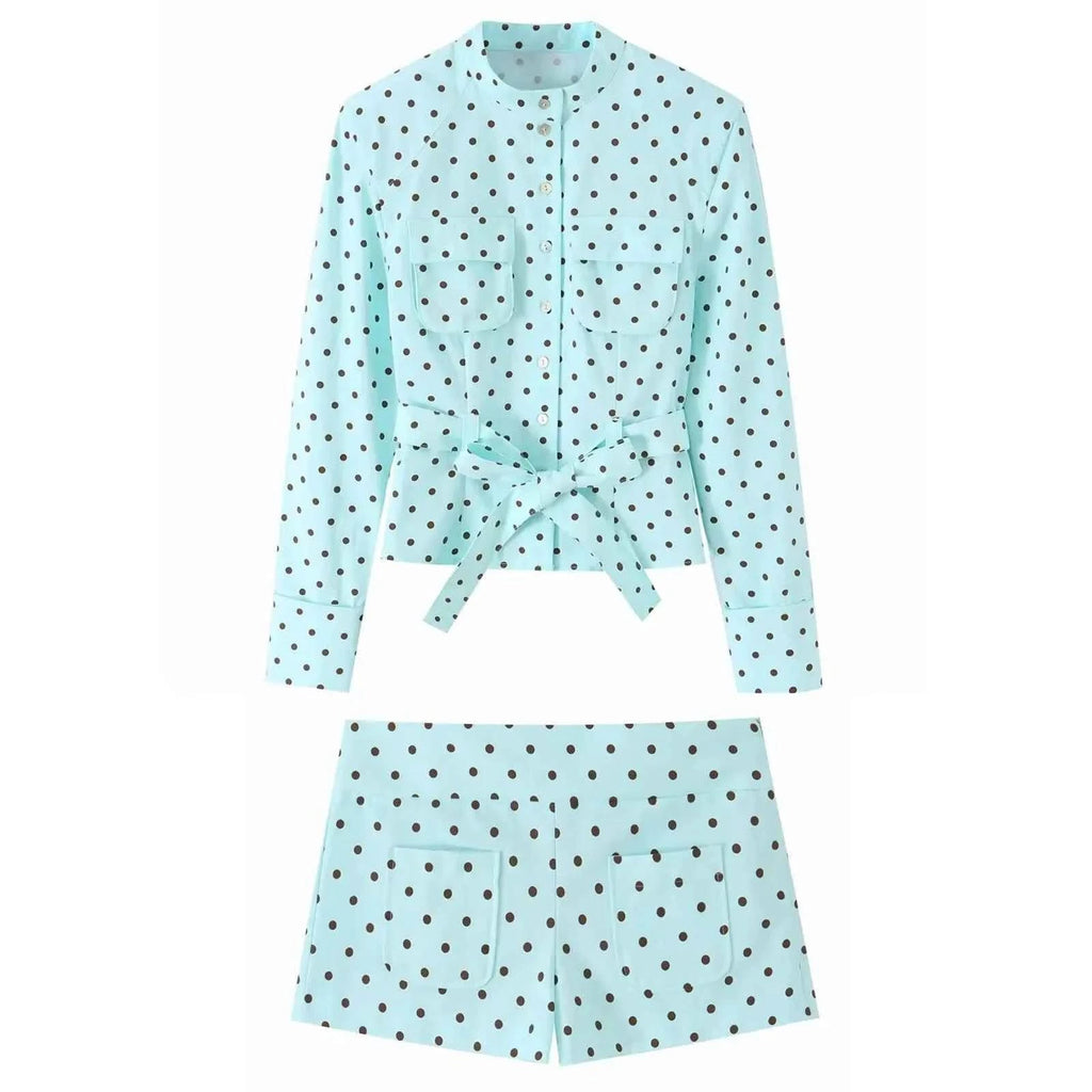 Punkte Shorts-Set in Blau - JWANOFFIZIELL