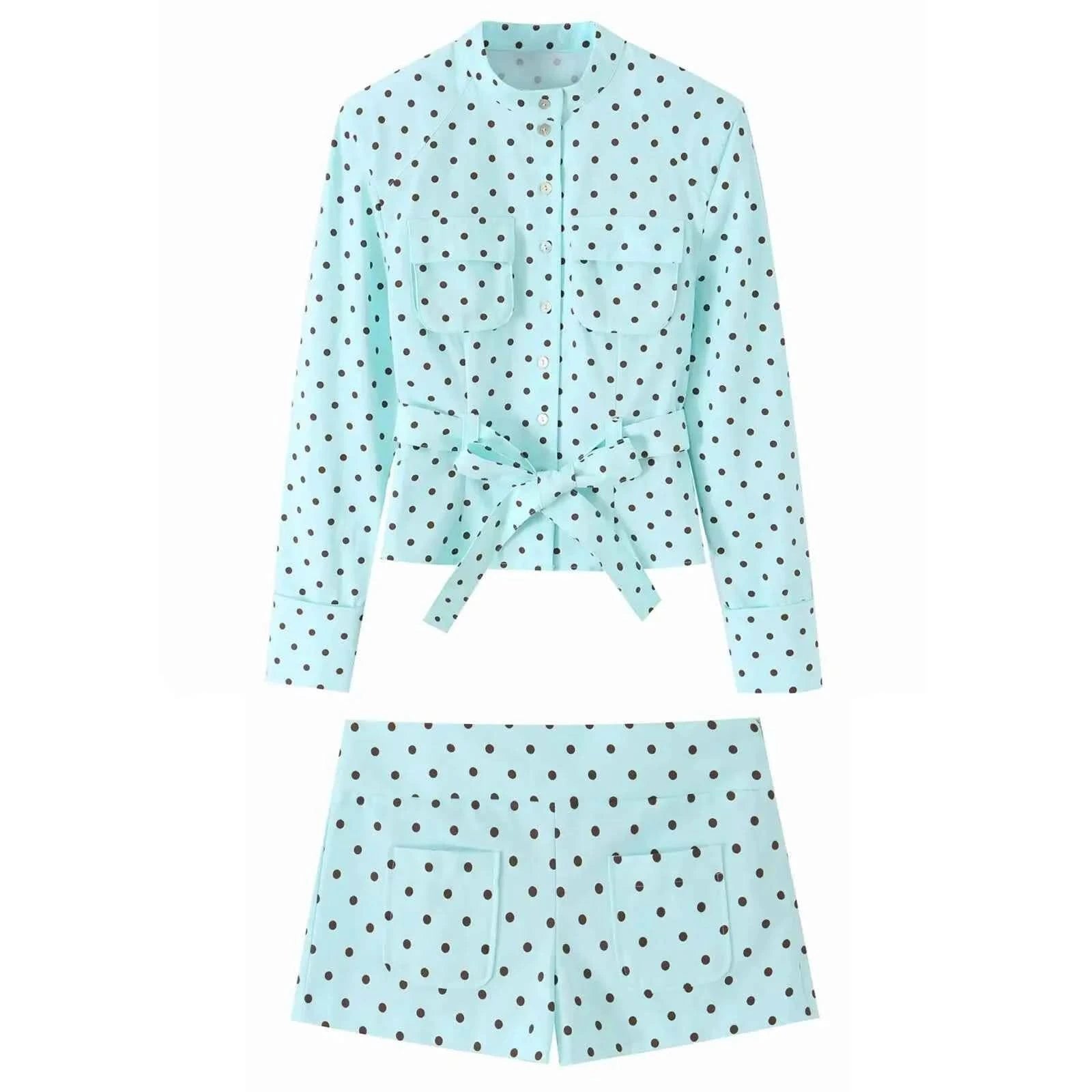 Punkte Shorts-Set in Blau - JWANOFFIZIELL