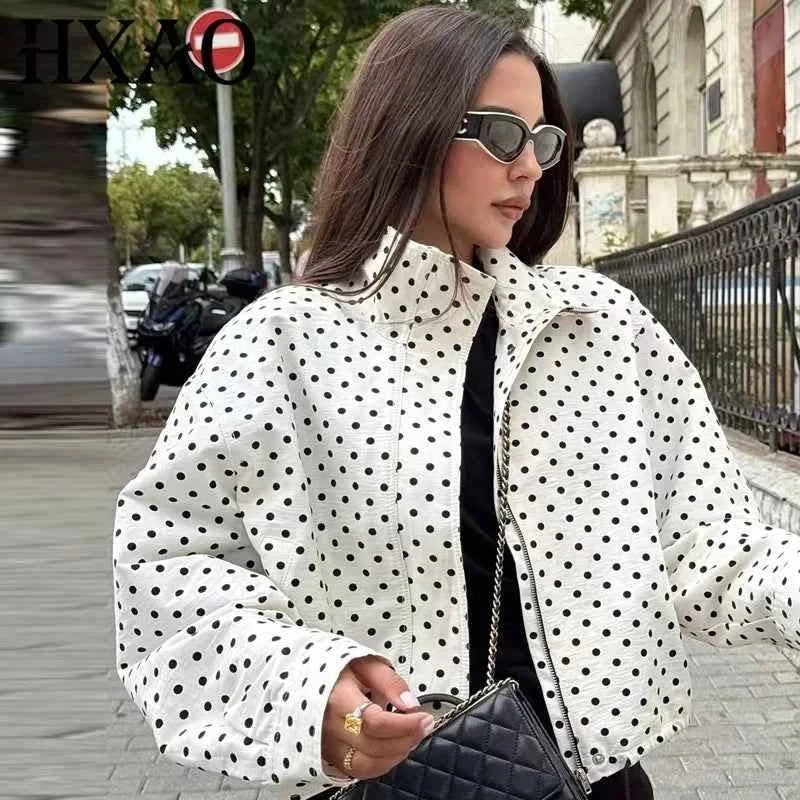 Polka Dot Bomber Jacke - JWANOFFIZIELL