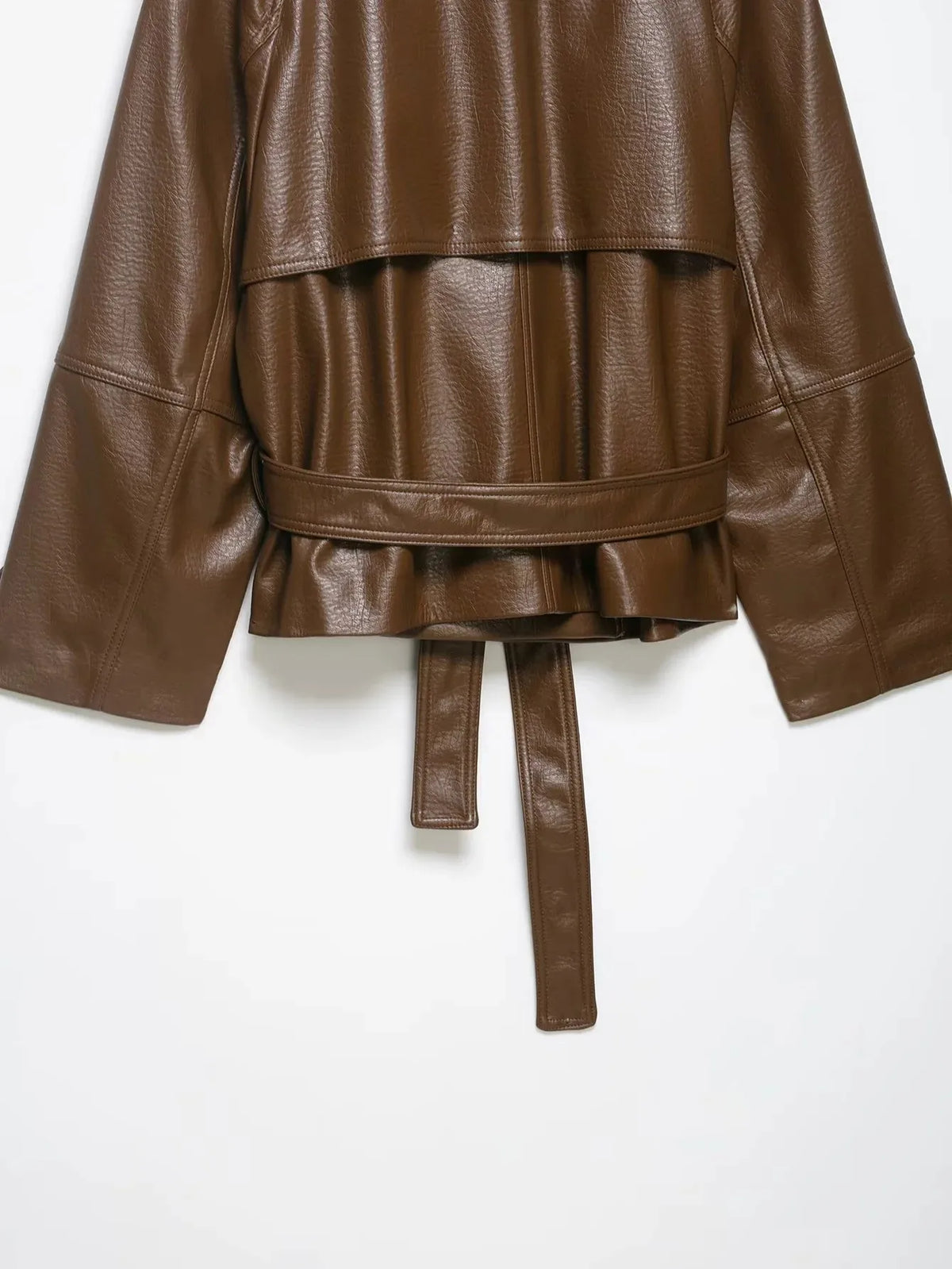 Kunstleder-Trenchcoat mit Gürtel - JWANOFFIZIELL