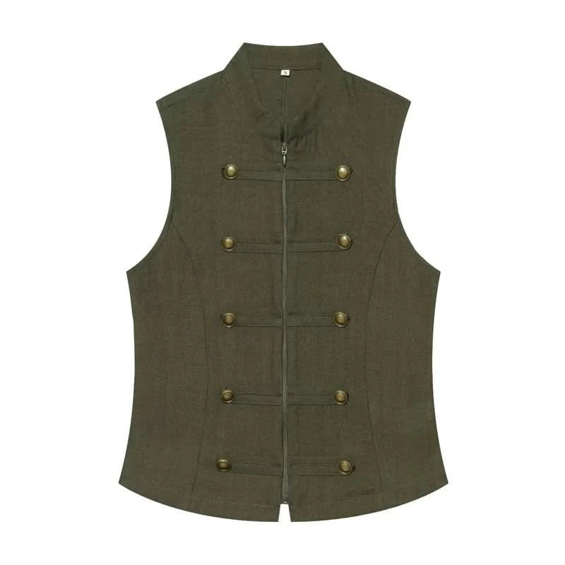 Ärmelloses Knopf-Shirt