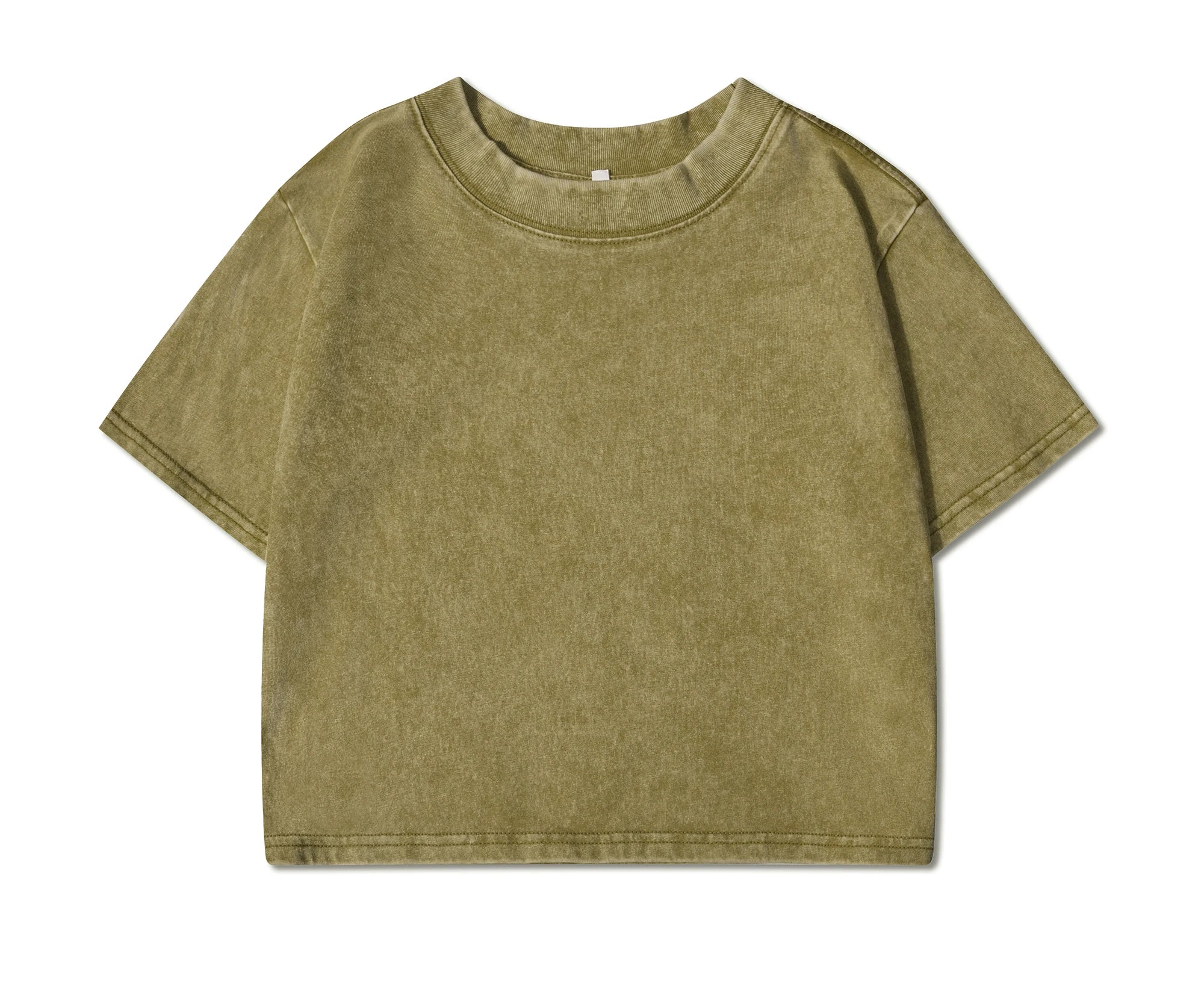 Washed Baumwoll Crop-Shirt Y2K - JWANOFFIZIELL