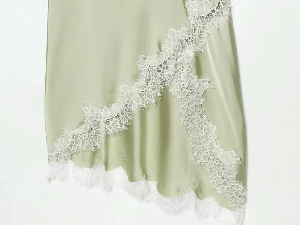 Spitzen Cape-Ärmel Kleid