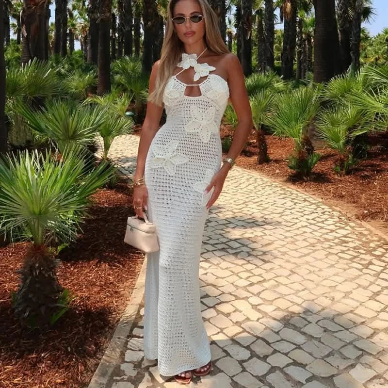 Blumen-Strickkleid - JWANOFFIZIELL