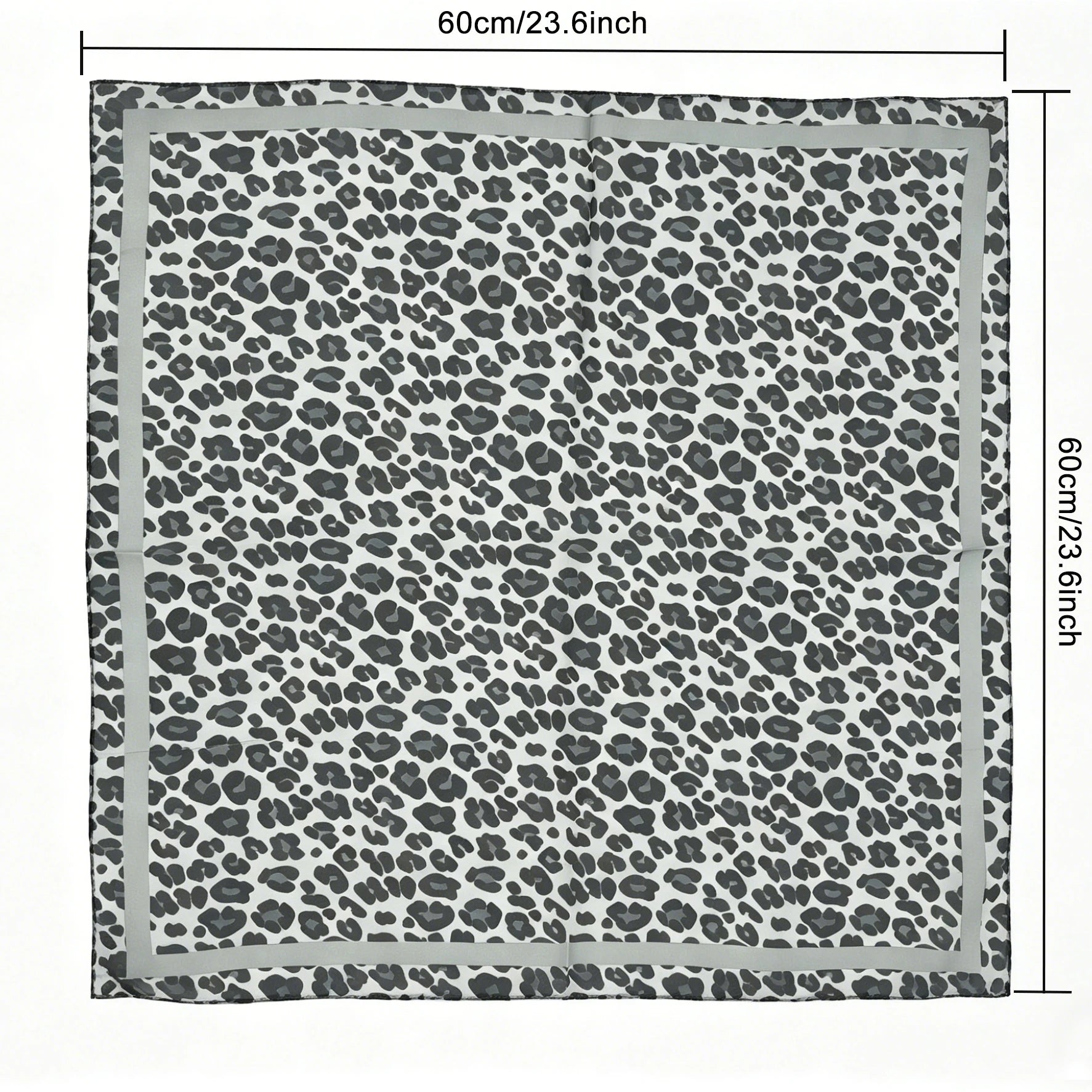 Leo-Print Chiffon-Halstuch mit Magnetverschluss - JWANOFFIZIELL
