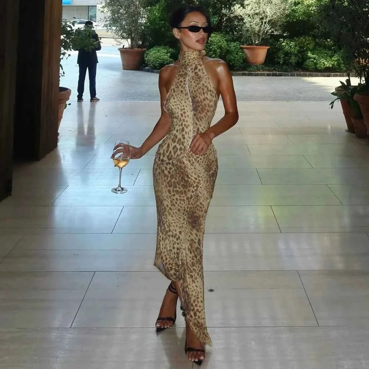 Leopard Maxi Kleid - JWANOFFIZIELL