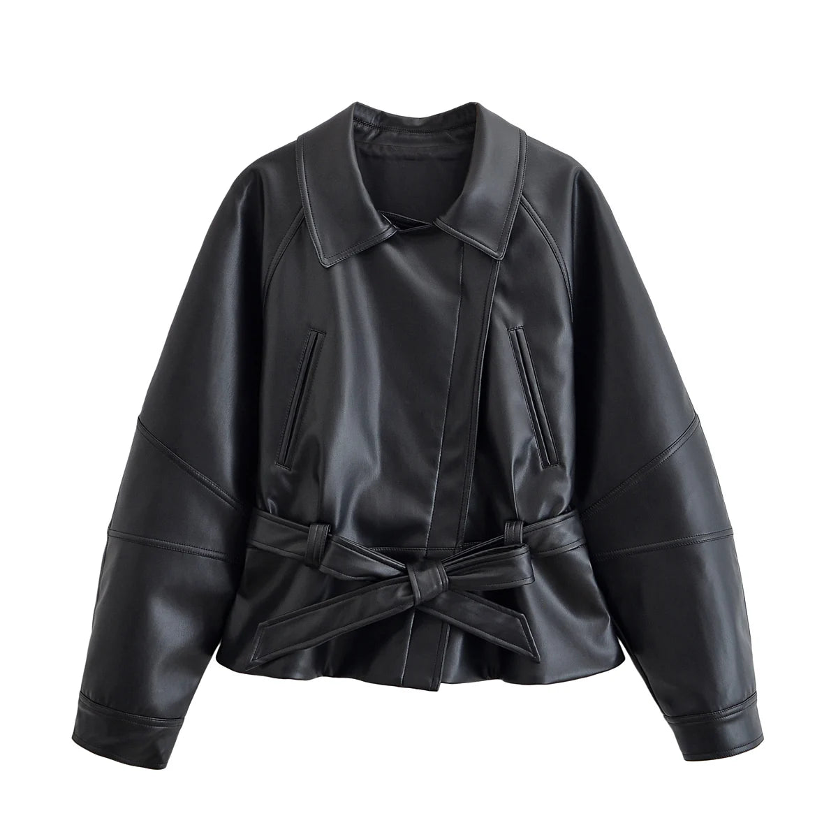 Kunstleder-Trenchcoat Vintage Motorrad - JWANOFFIZIELL