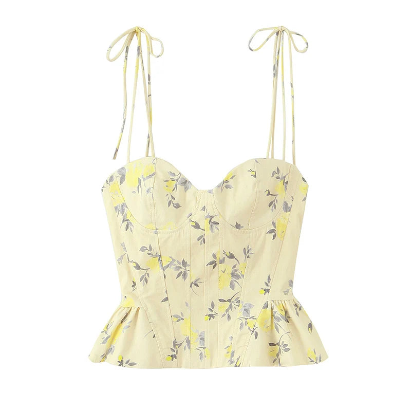 Korsett Cami-Top Blumenprint - JWANOFFIZIELL