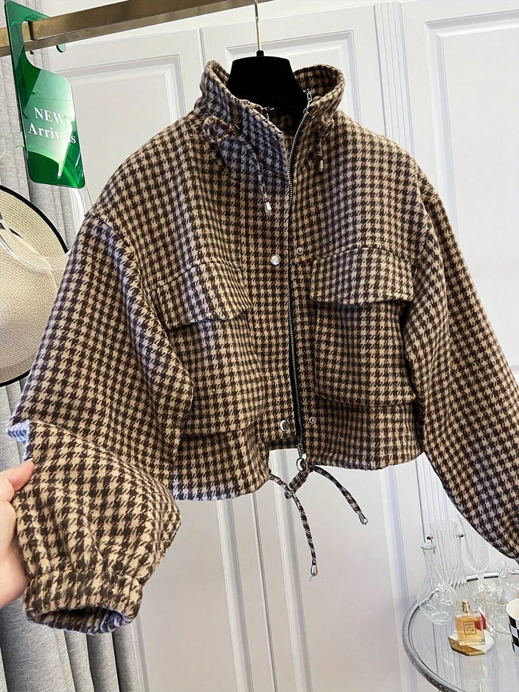 Cropped Jacke Hahnentritt - JWANOFFIZIELL