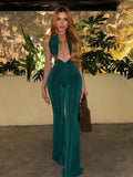 Halter-Jumpsuit in Grün - JWANOFFIZIELL