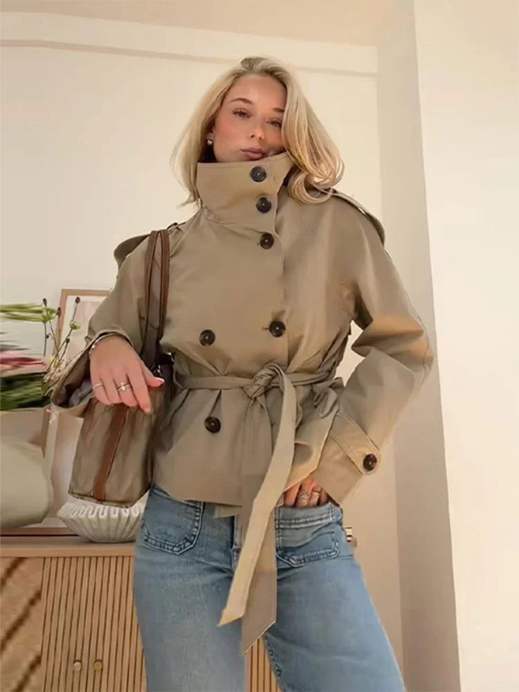 Trenchcoat Dünn V-Ausschnitt - JWANOFFIZIELL