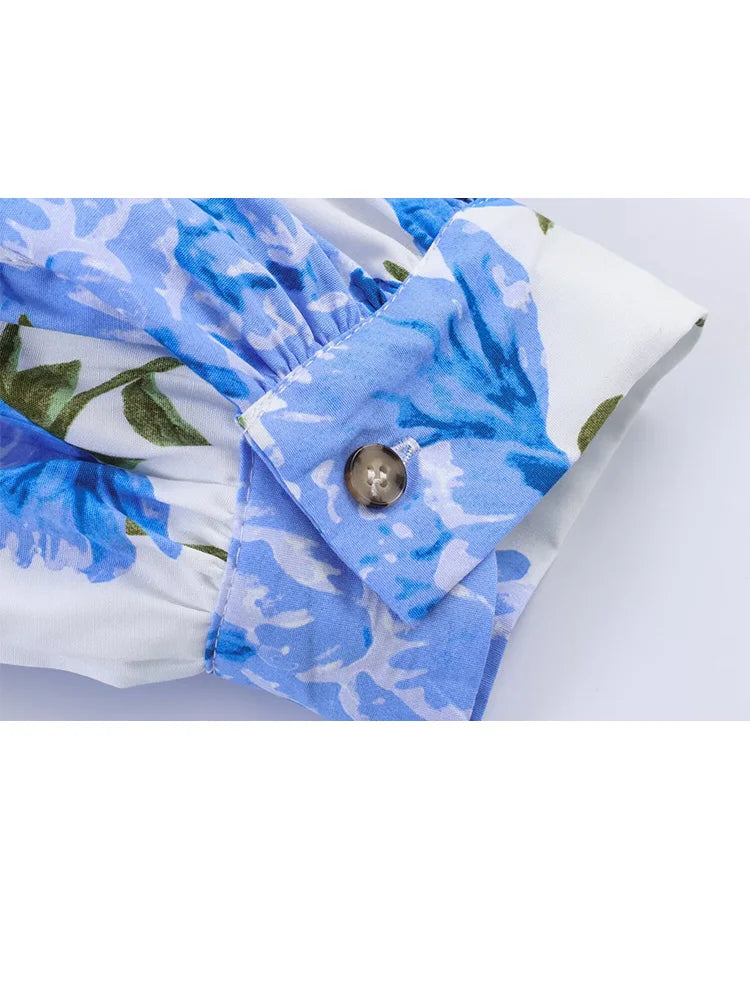 Popeline-Hemd mit Blauem Print - JWANOFFIZIELL