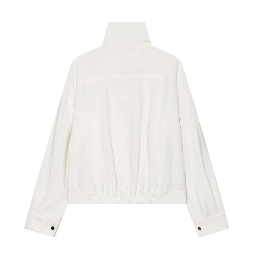 Cropped Jacke Stehkragen Weiß - JWANOFFIZIELL