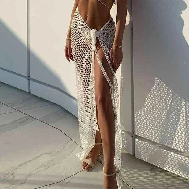 Häkel-Sarong in Weiß - JWANOFFIZIELL