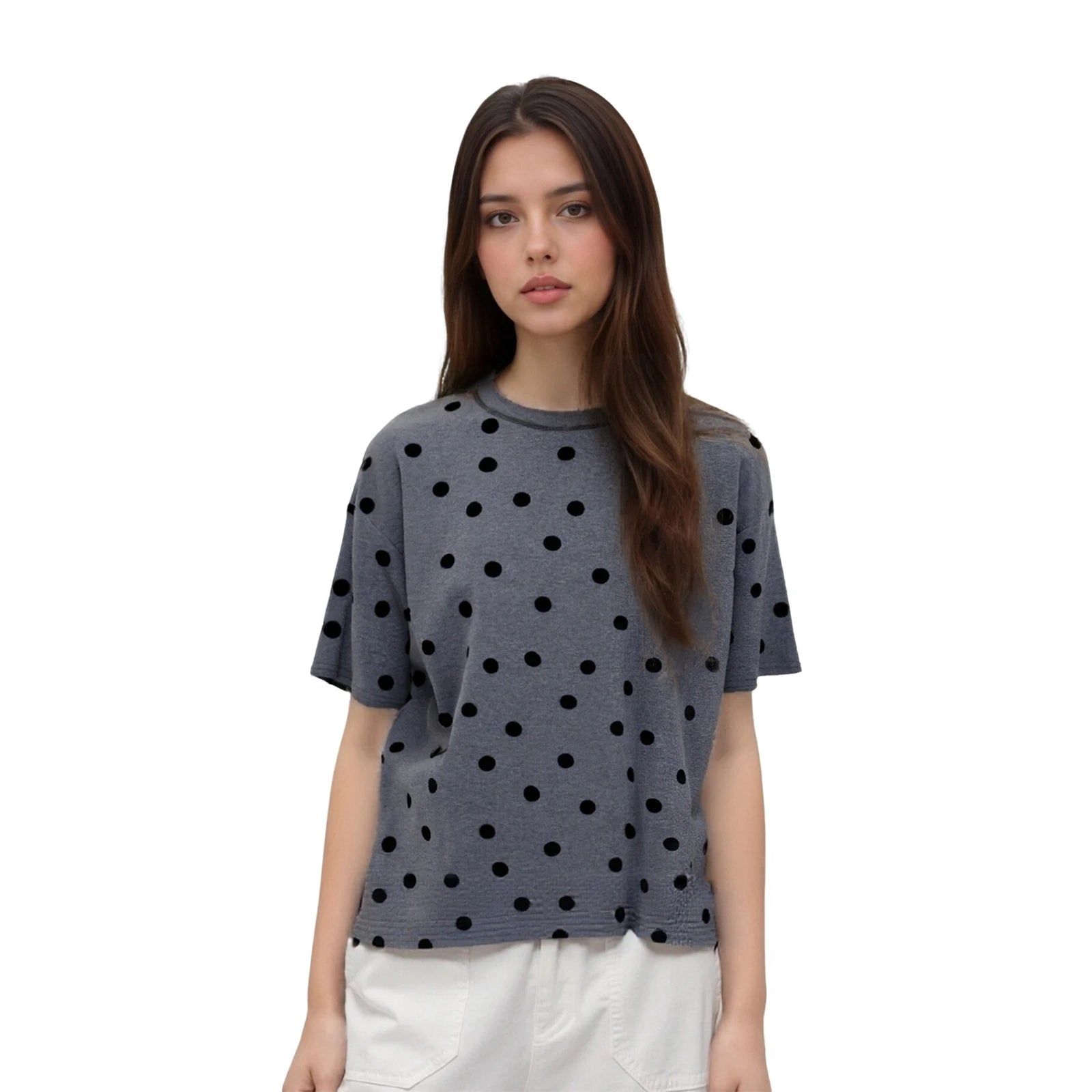 Vintage Dots-Print Shirt Loose Fit - JWANOFFIZIELL