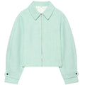 Cropped Tweed-Jacke Mint - JWANOFFIZIELL