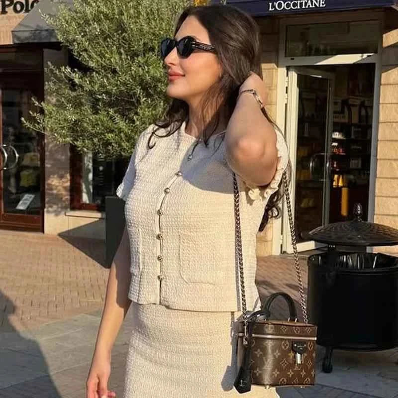Cropped Strickjacke