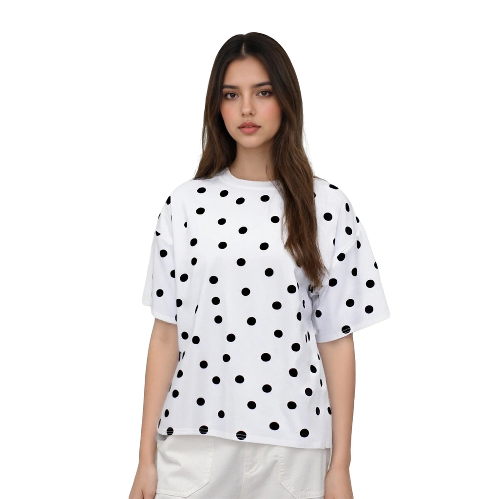 Vintage Dots-Print Shirt Loose Fit - JWANOFFIZIELL
