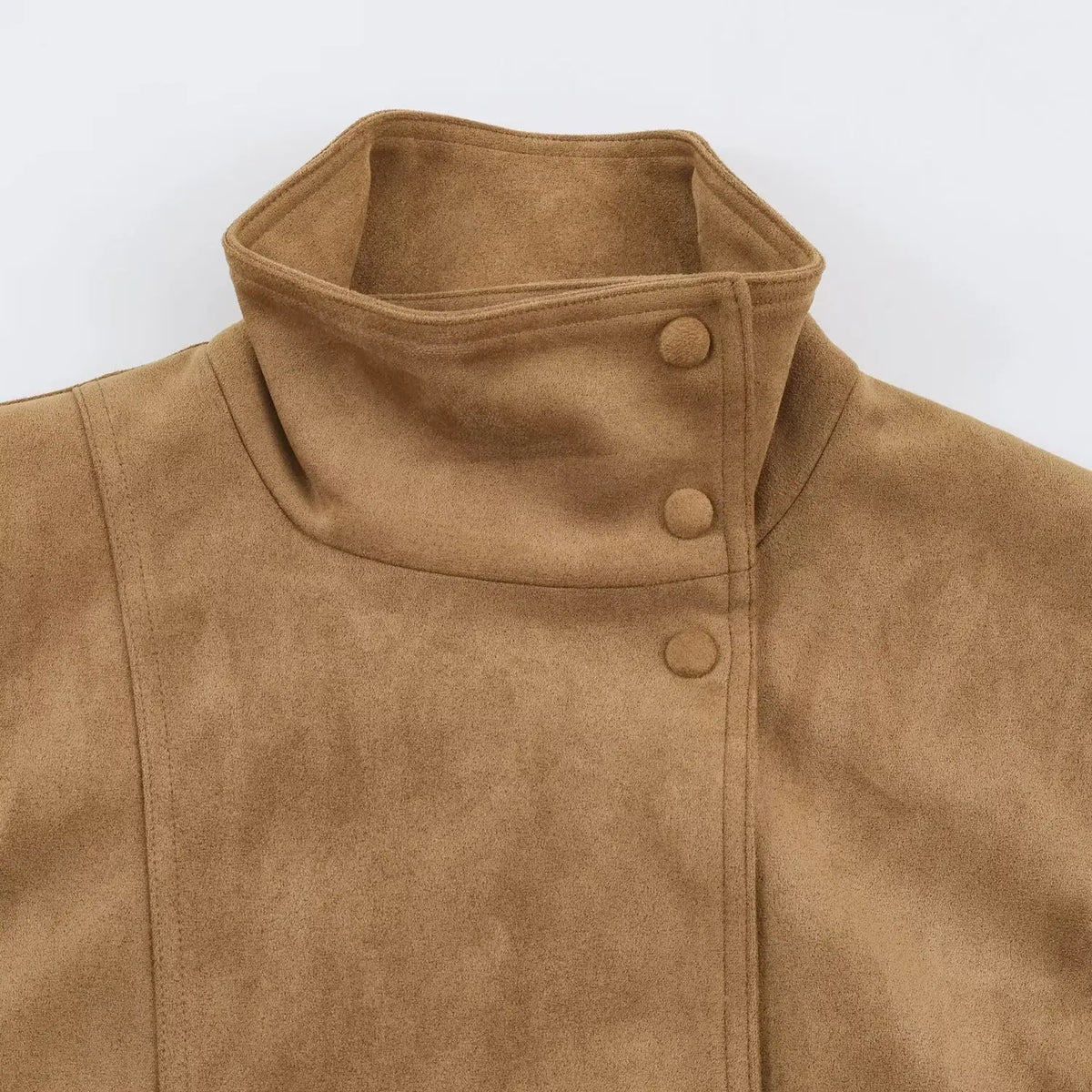 Veloursleder-Jacke Gürtel Minimal - JWANOFFIZIELL