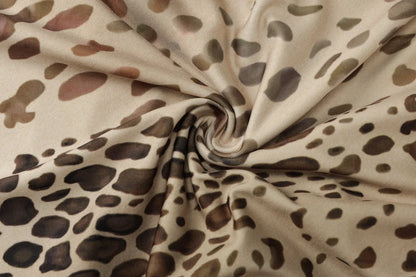 Damen Leopard Neckholder Maxi Kleid mit Bandage