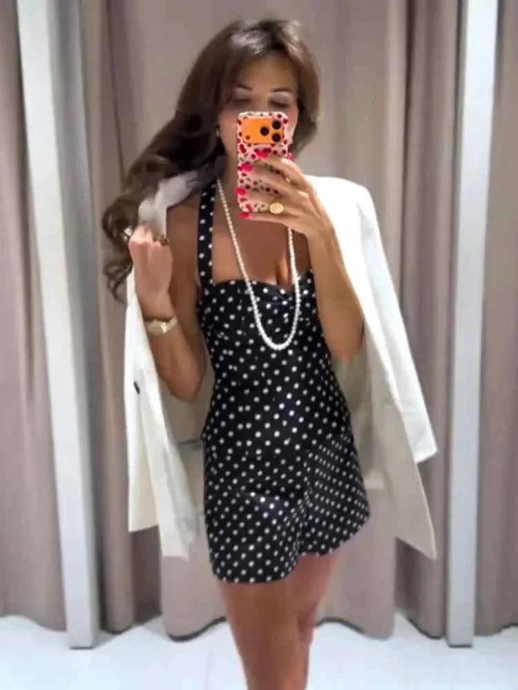 Punkte Halter Shorts-Set