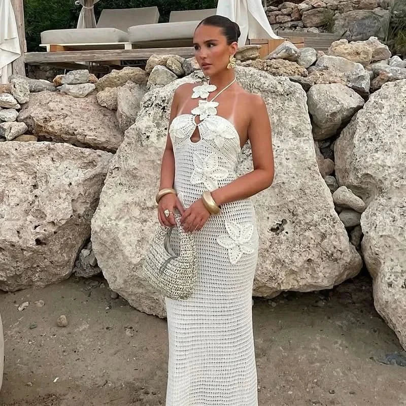 Blumen-Strickkleid - JWANOFFIZIELL