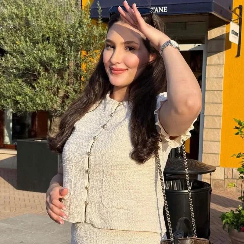 Cropped Strickjacke