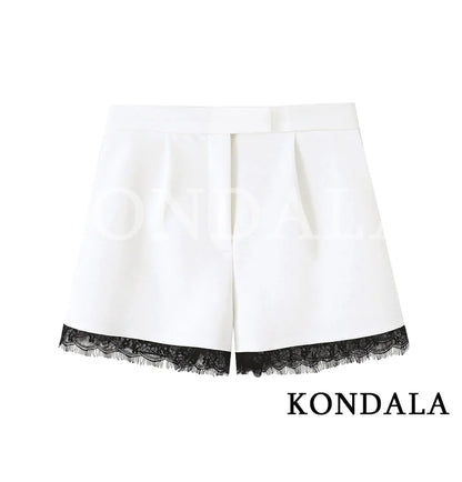 Elegantes Spitzen-Blazer-Set – Kurzer Blazer & Shorts | Business & Party Look