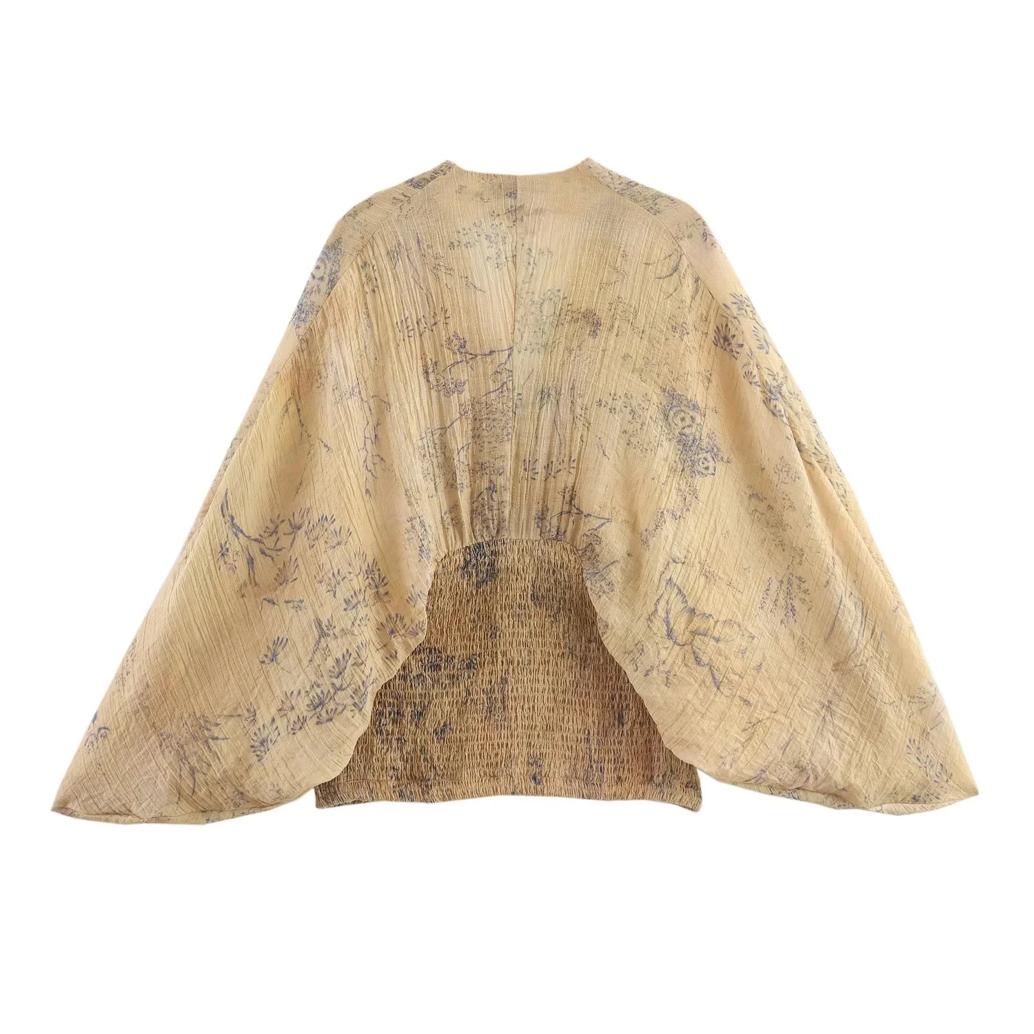 Boho Batik-Bluse mit V-Ausschnitt - JWANOFFIZIELL