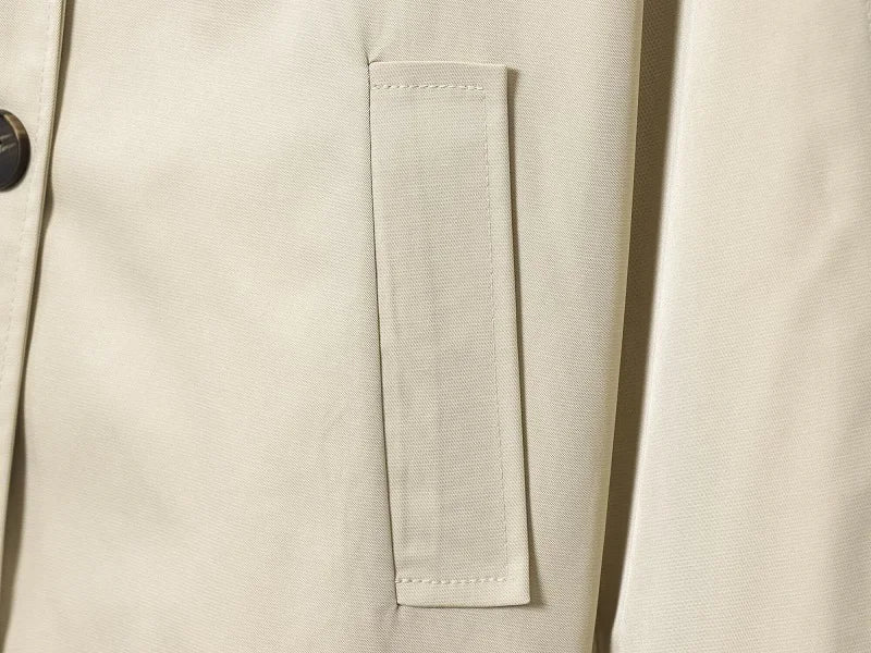 Kurzer Damen-Trenchcoat – Leichte Windbreaker-Jacke mit Knöpfen für Übergangszeit