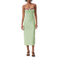 Satin Bodycon Kleid in Grün - JWANOFFIZIELL