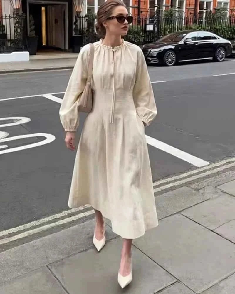 Plissee Maxikleid
