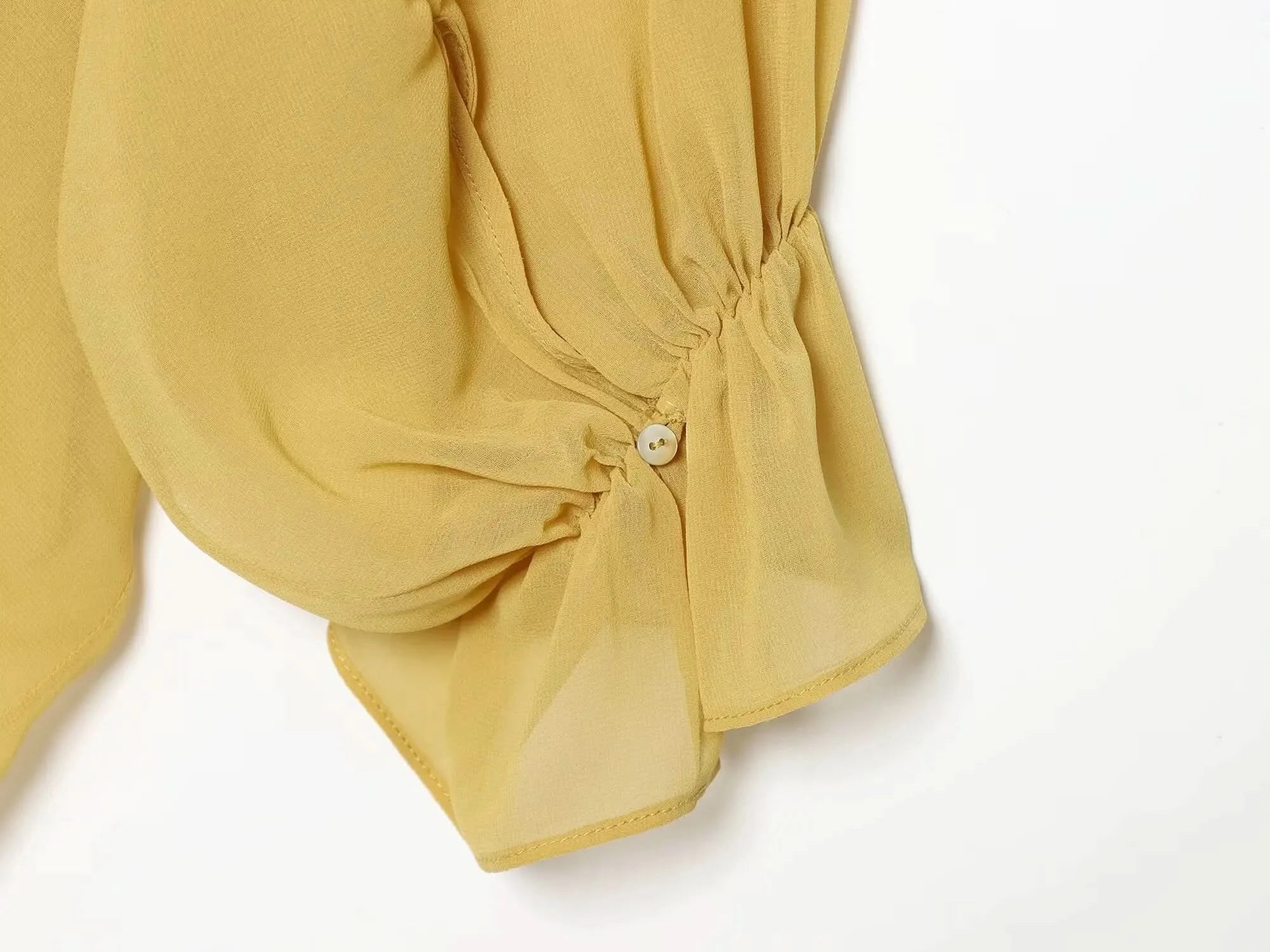 Spitzen Laternenärmel Bluse