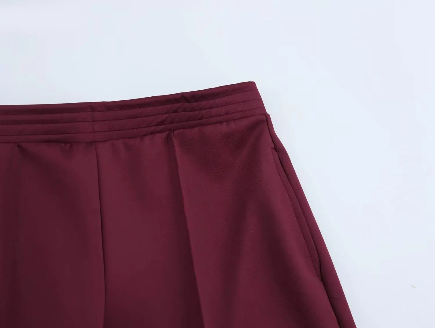Vintage Damen Jacken-Set – Stehkragen Reißverschluss-Jacke & Elastische Hose Herbst/Frühling