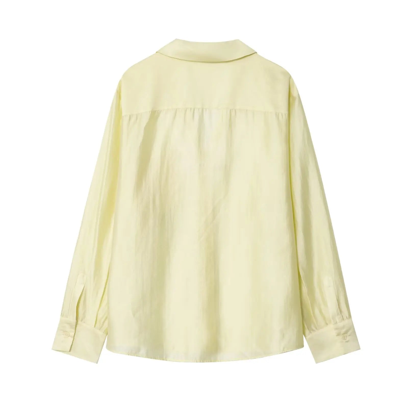 Bestickte Transparente Bluse mit Reverskragen - JWANOFFIZIELL