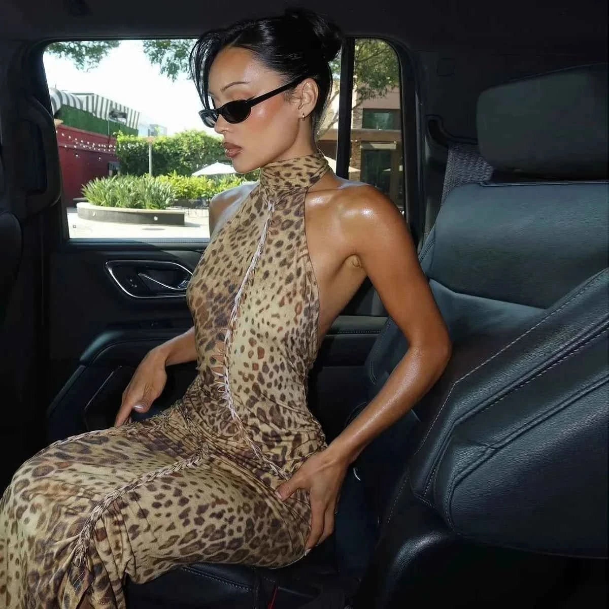 Leopard Maxi Kleid - JWANOFFIZIELL