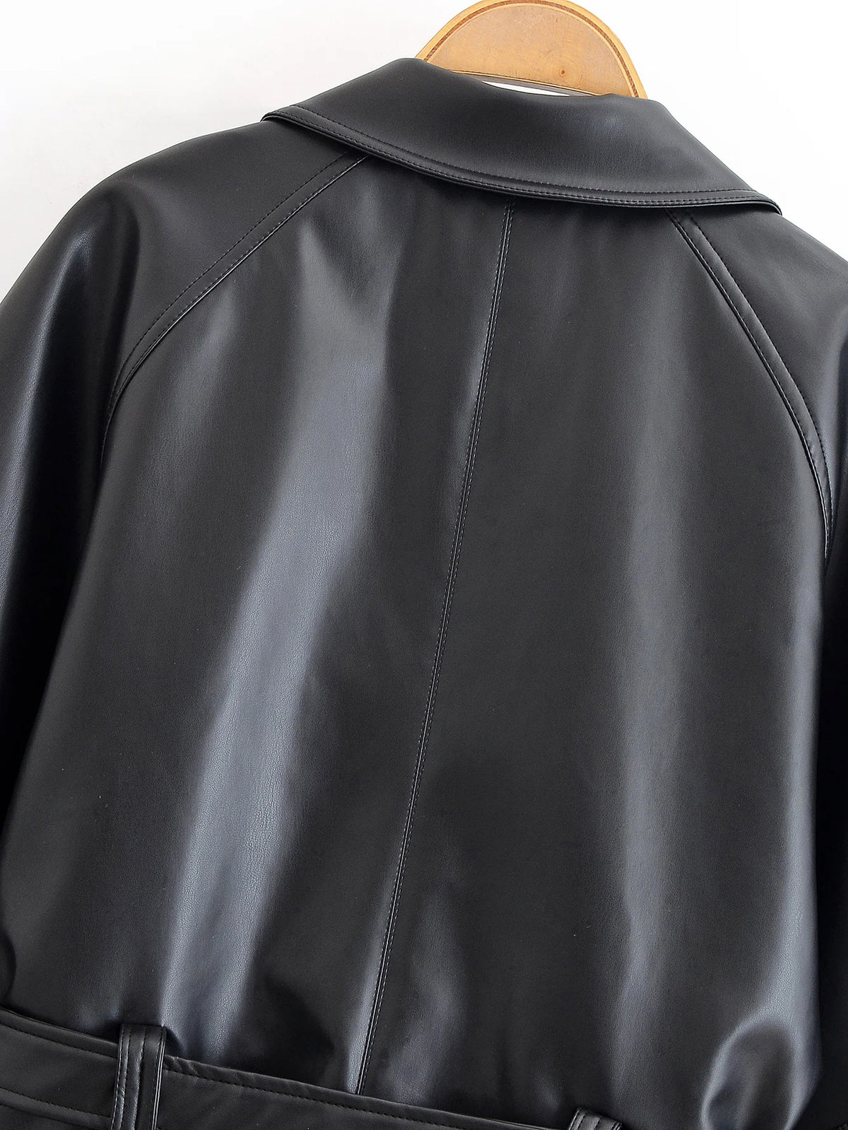 Kunstleder-Trenchcoat Vintage Motorrad - JWANOFFIZIELL