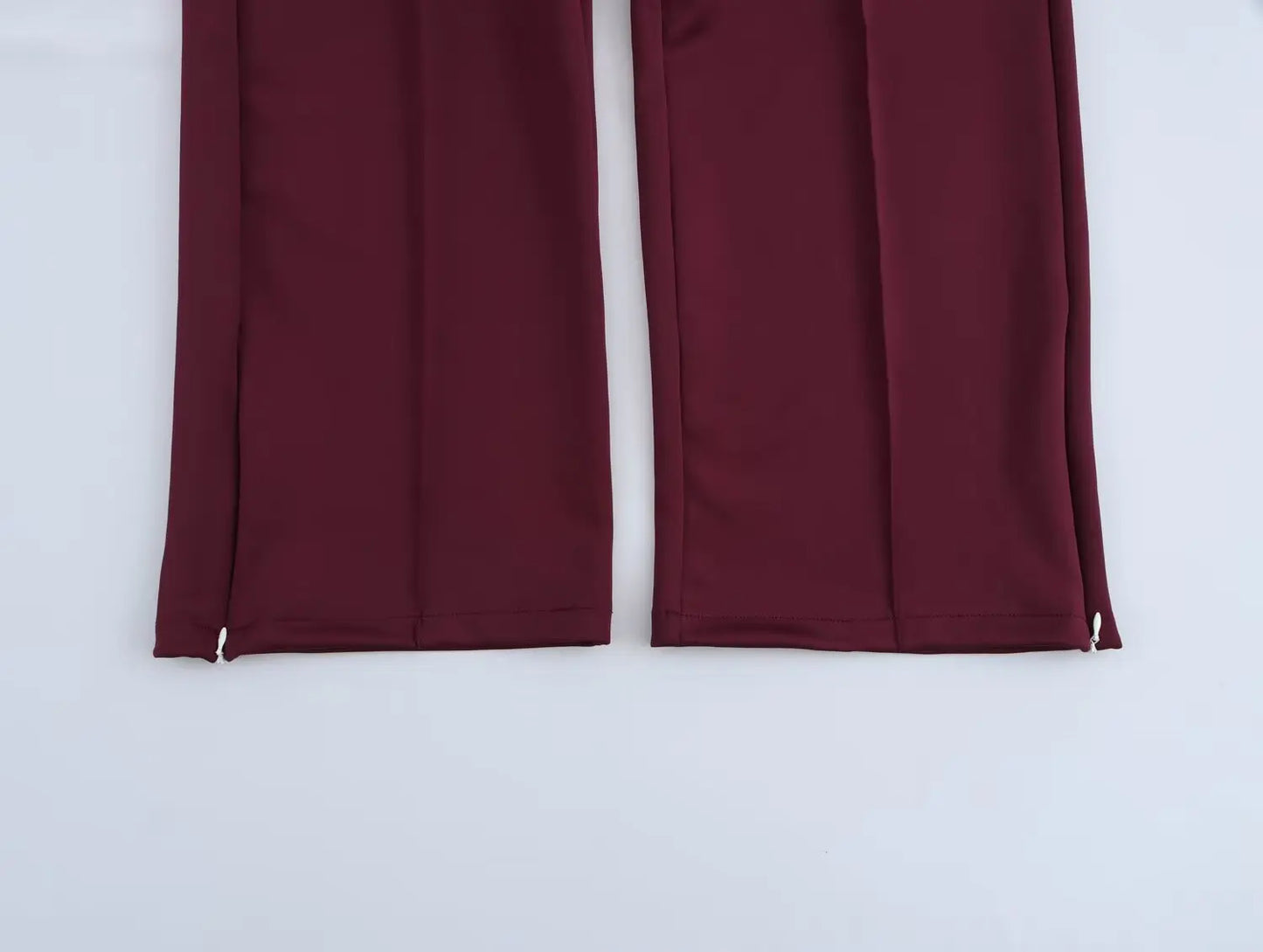 Vintage Damen Jacken-Set – Stehkragen Reißverschluss-Jacke & Elastische Hose Herbst/Frühling